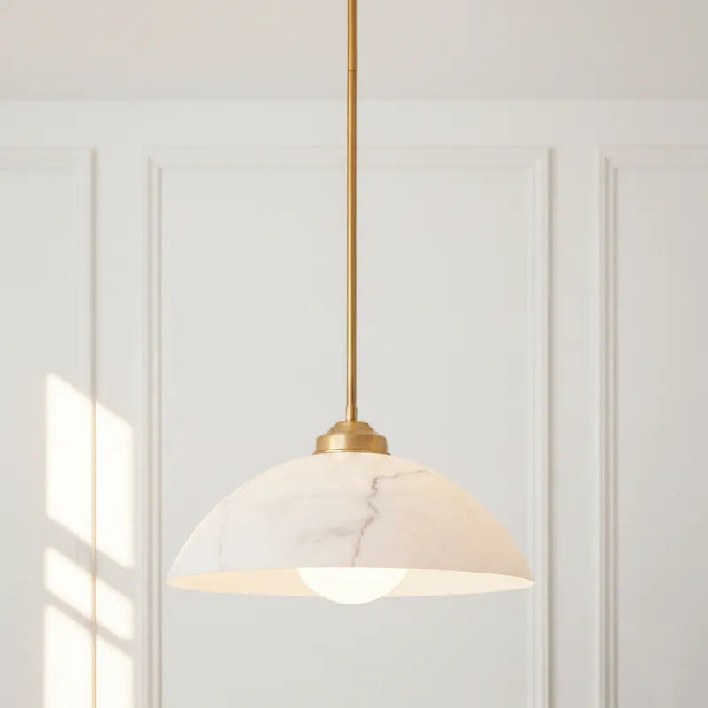 Aurelia Alabaster-Look Pendant Light – alternate view