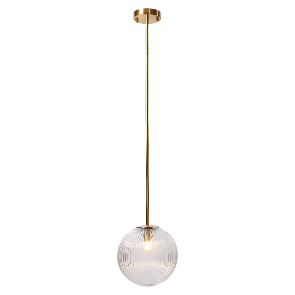 Luna Ribbed Glass Pendant Light – alternate view