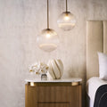 Luna Ribbed Glass Pendant Light – product view