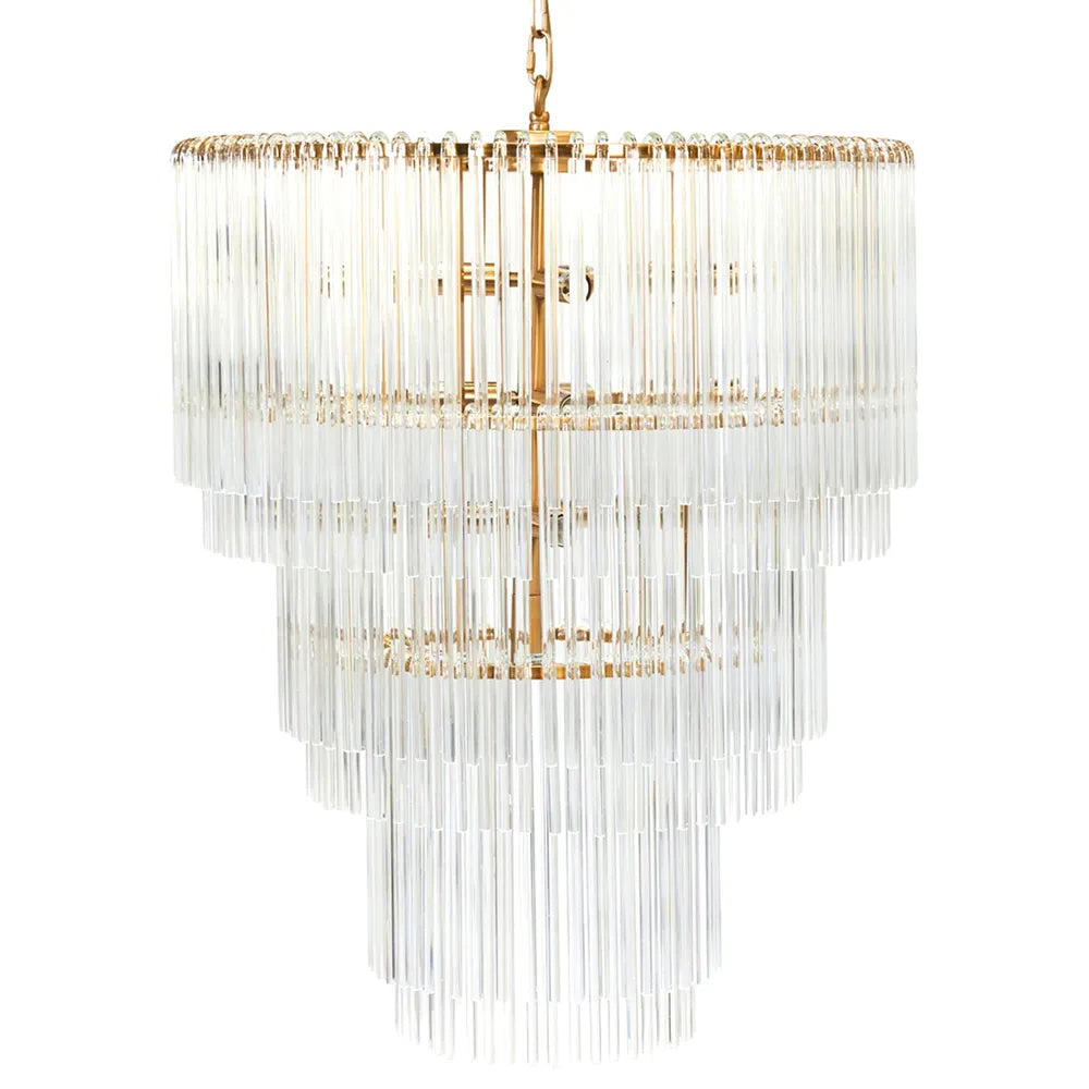 Monaco Three-Tier Crystal Chandelier – alternate view