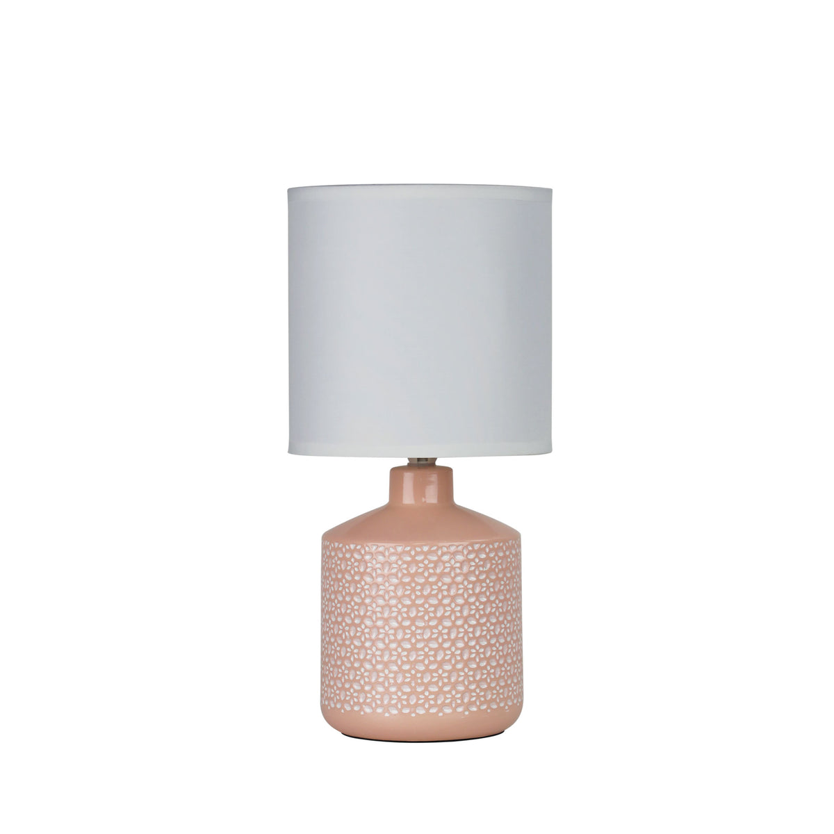 Celia Ceramic Table Lamp in Blush Pink – alternate view