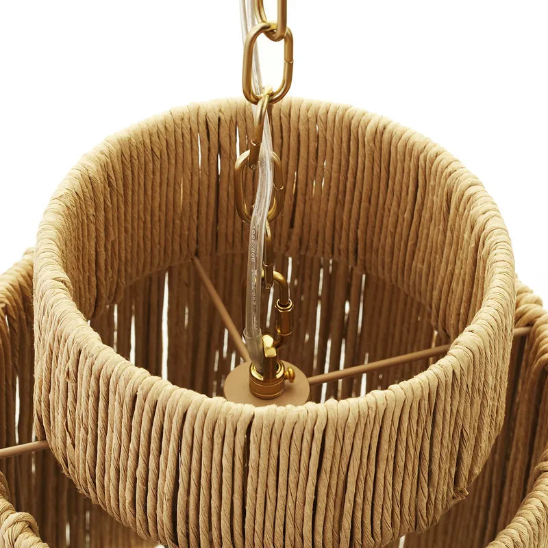 Soleil Woven Pendant Light – alternate view