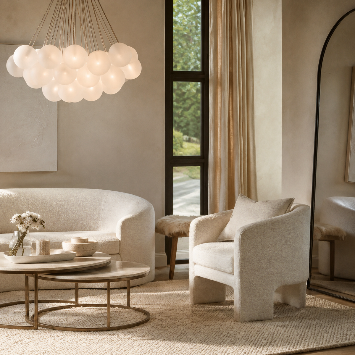 Cloud Glass Globe Pendant Light