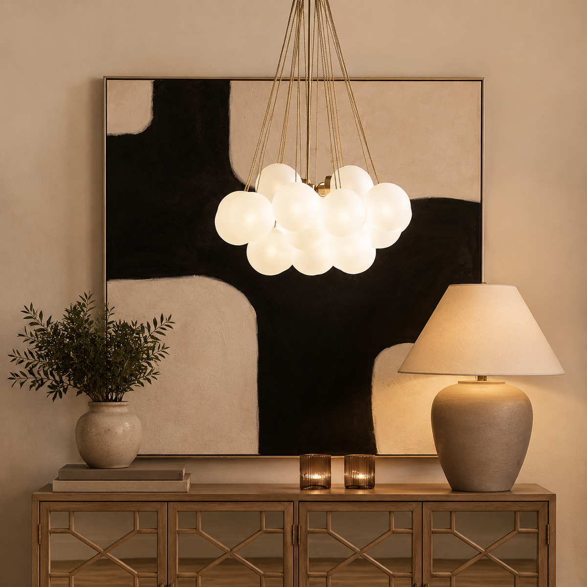 Cloud Glass Globe Pendant Light