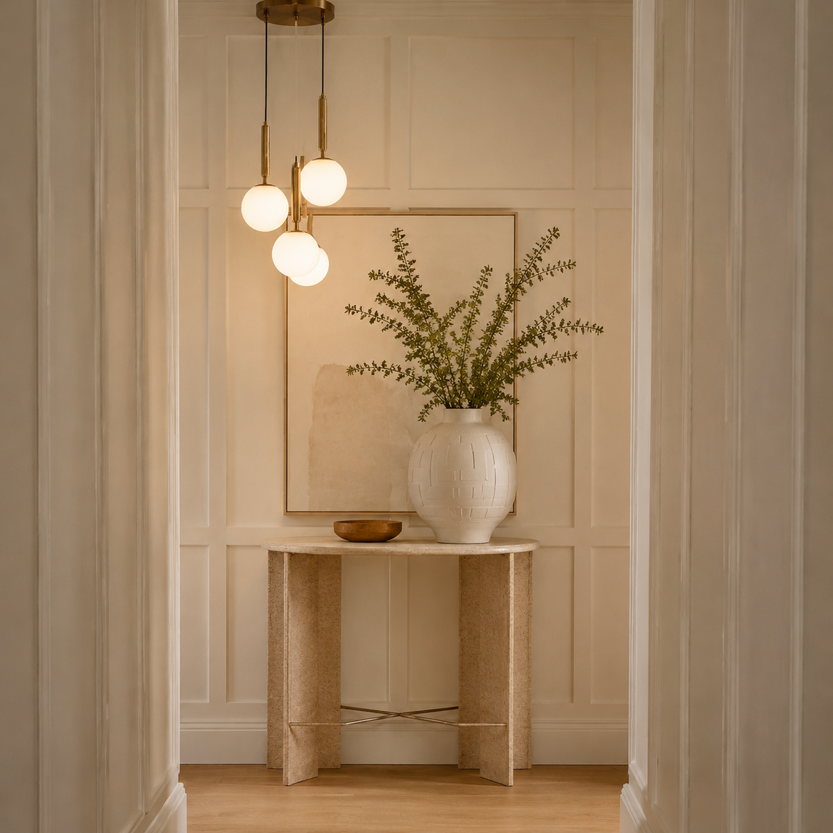 Chapel Three-Light Glass Pendant