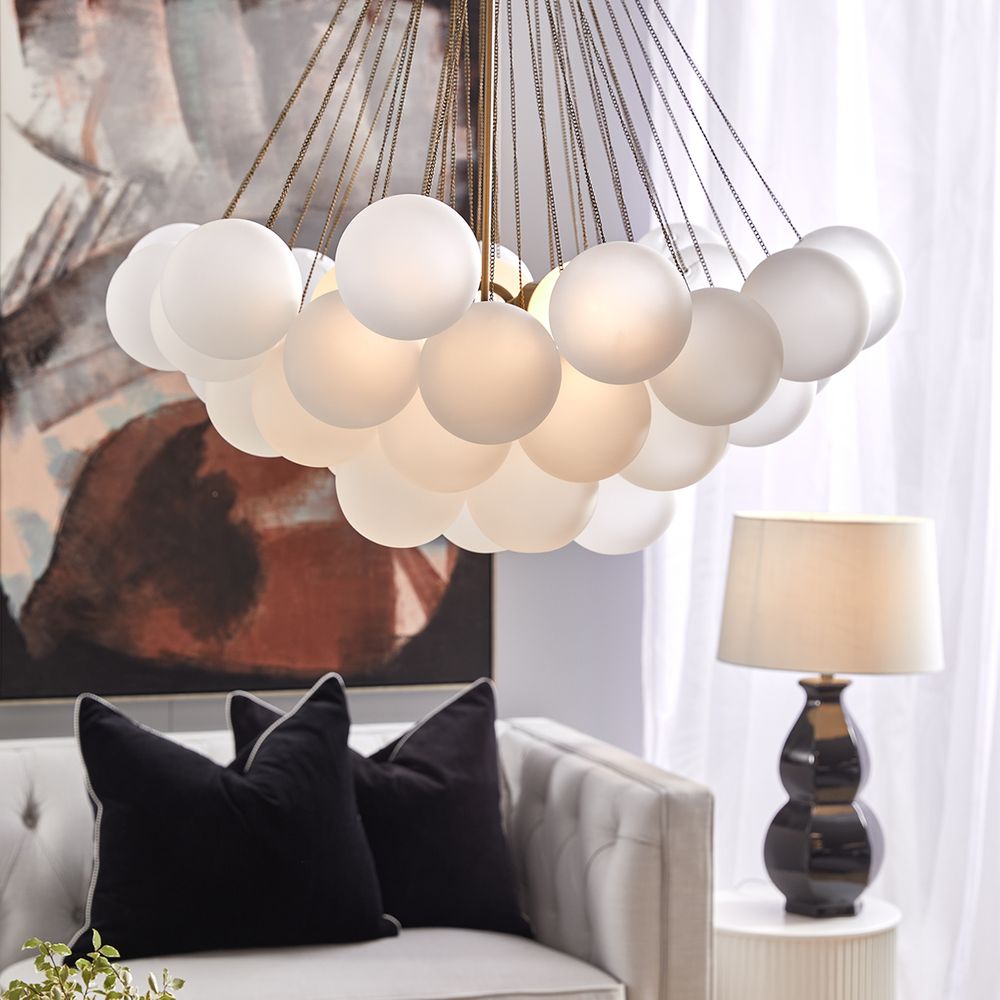 Cloud Glass Globe Pendant Light – Large – view 3