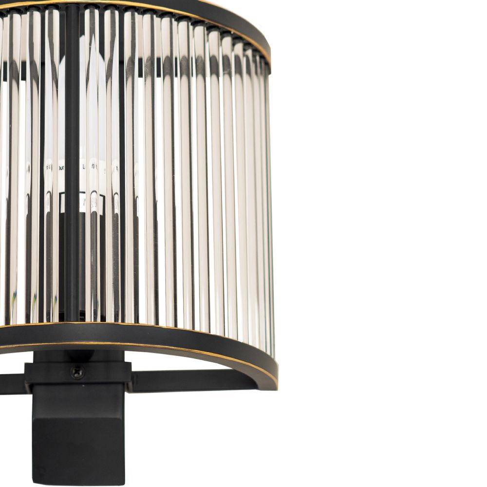 Hayworth Fluted Glass Wall Sconce in Antique Black – view 5