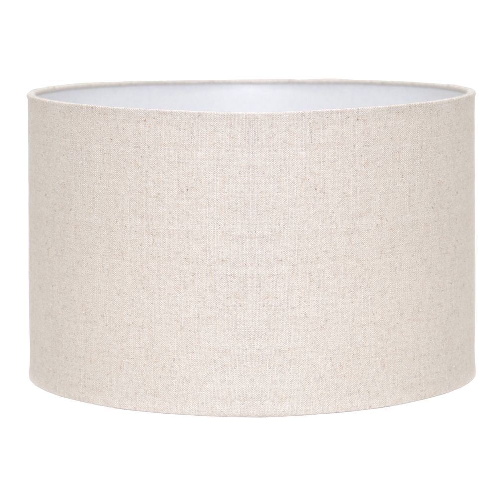 Larissa Linen Drum Lamp Shade in Natural – product view