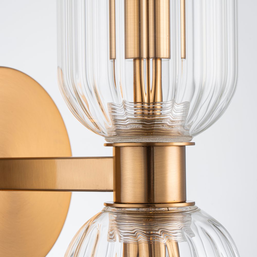 Hepburn Ribbed Glass Wall Sconce – view 3