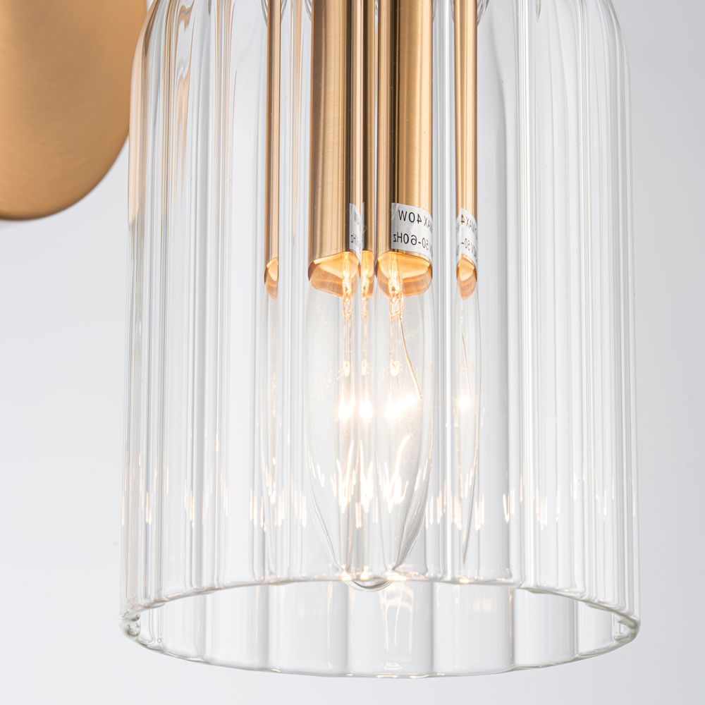 Hepburn Ribbed Glass Wall Sconce – view 4