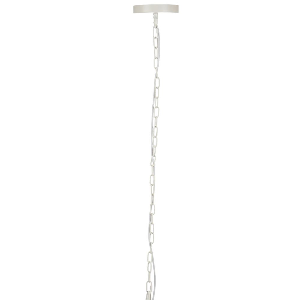 Fortaleza Rattan Dome Pendant Light in White – Large – view 4