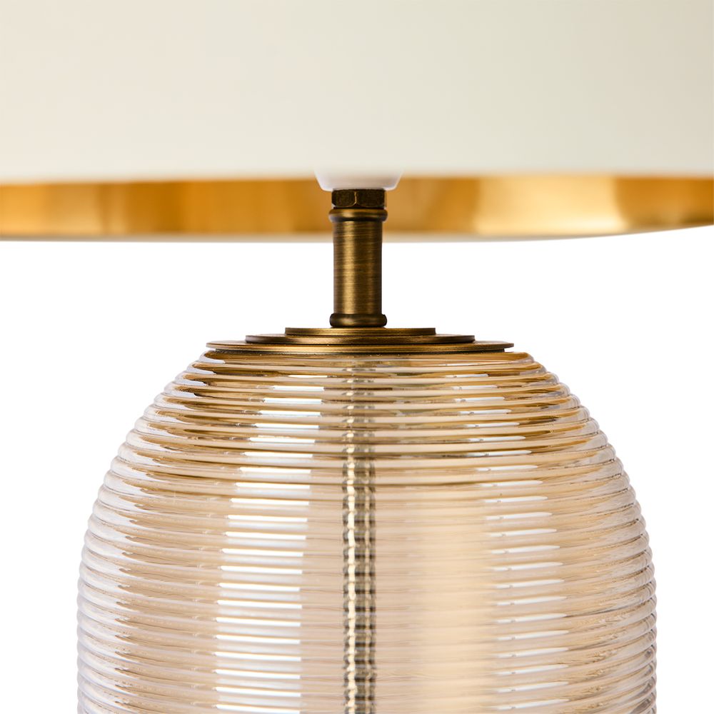 Alistair Ribbed Glass Table Lamp – view 2