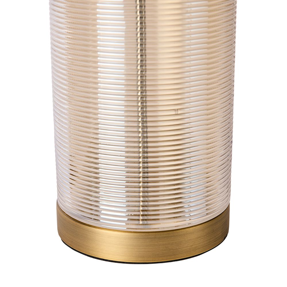 Alistair Ribbed Glass Table Lamp – view 3