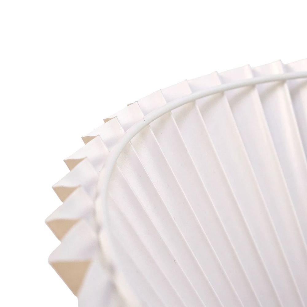Anya Pleated Empire Lamp Shade in Off White – Medium – view 4