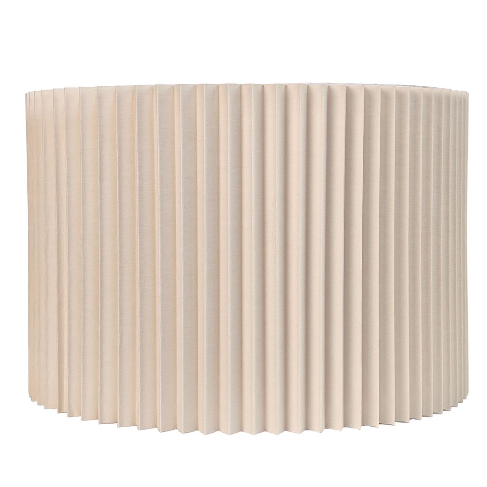Nina Pleated Drum Lamp Shade – Off White – view 2