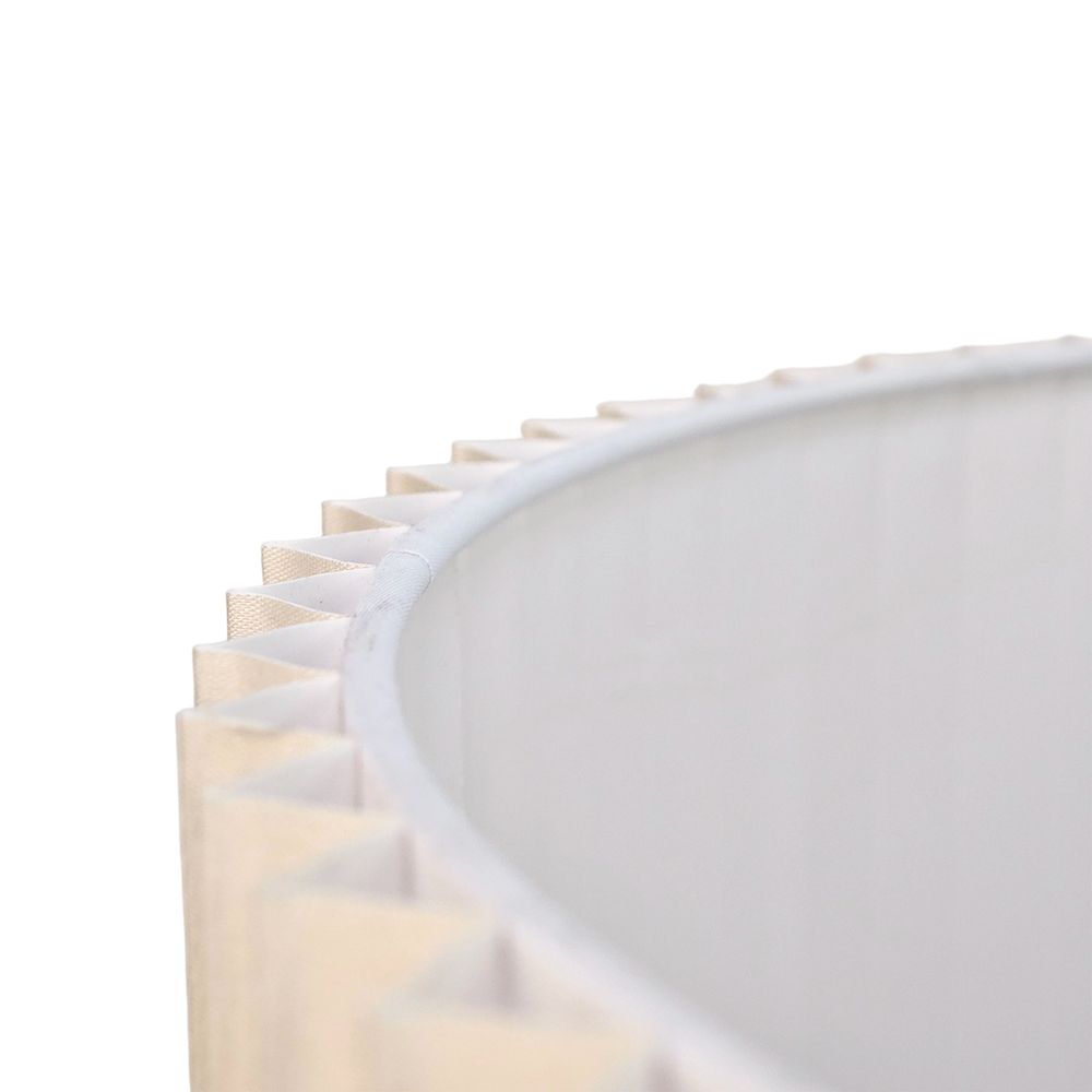Nina Pleated Drum Lamp Shade – Off White – view 5