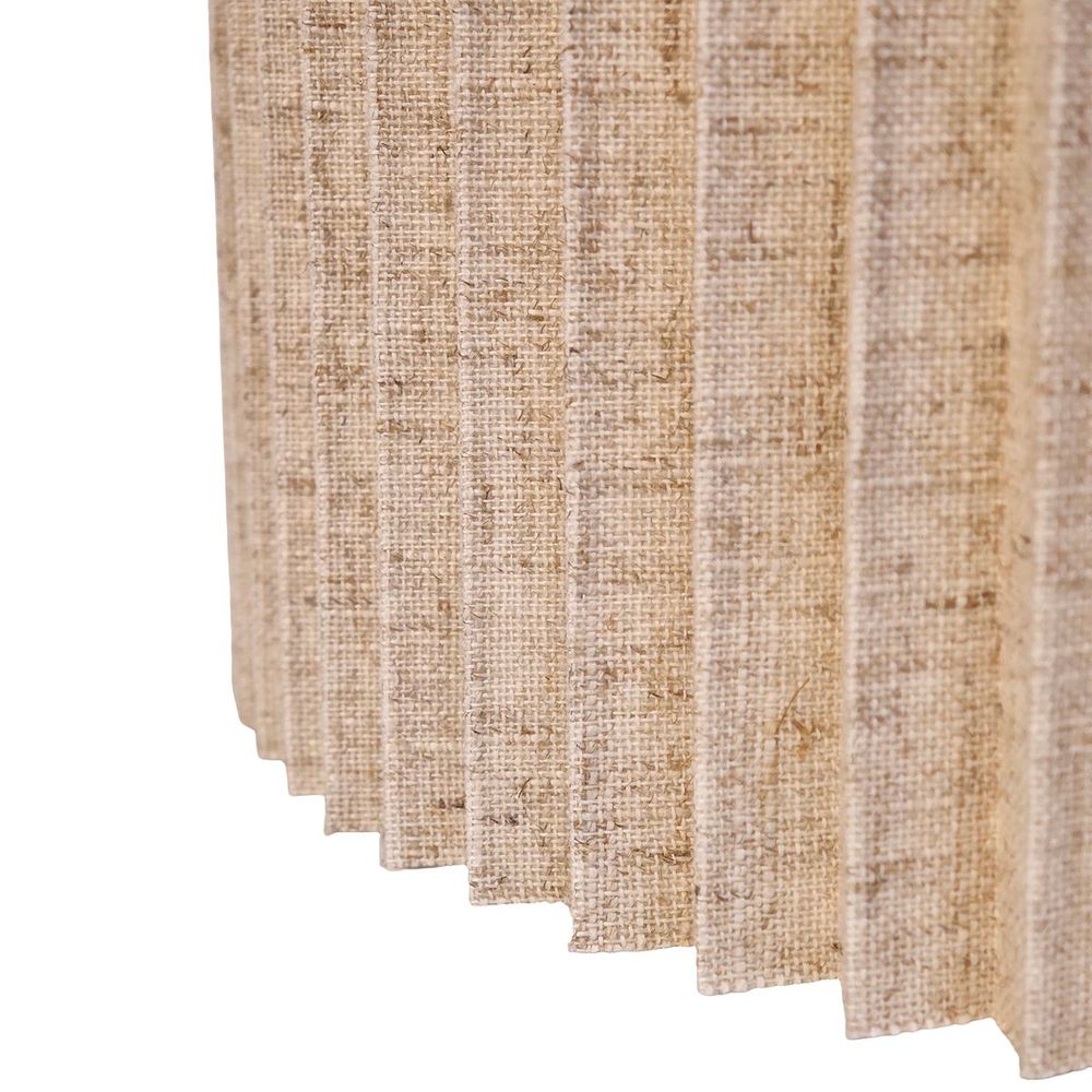 Nina Pleated Drum Lamp Shade – Natural – view 3
