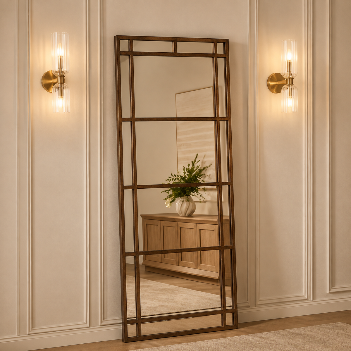 Hepburn Ribbed Glass Wall Sconce